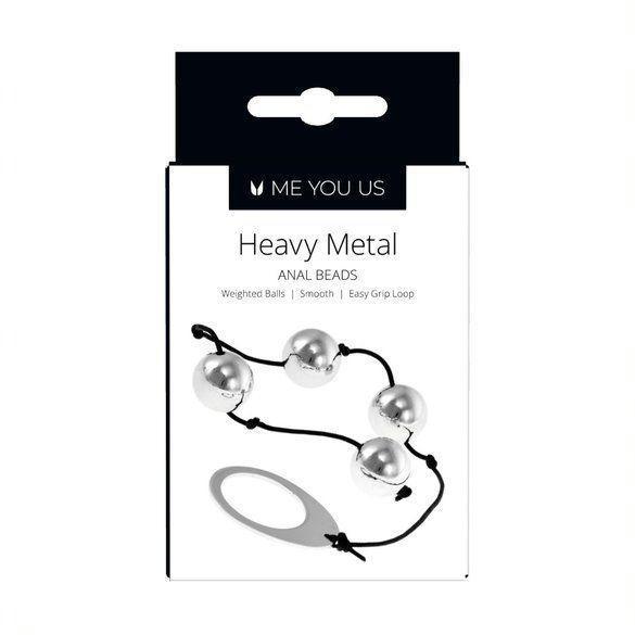 Me You Us Heavy Metal Anal Beads Silver