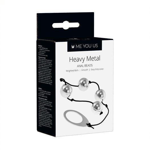 Me You Us Heavy Metal Anal Beads Silver