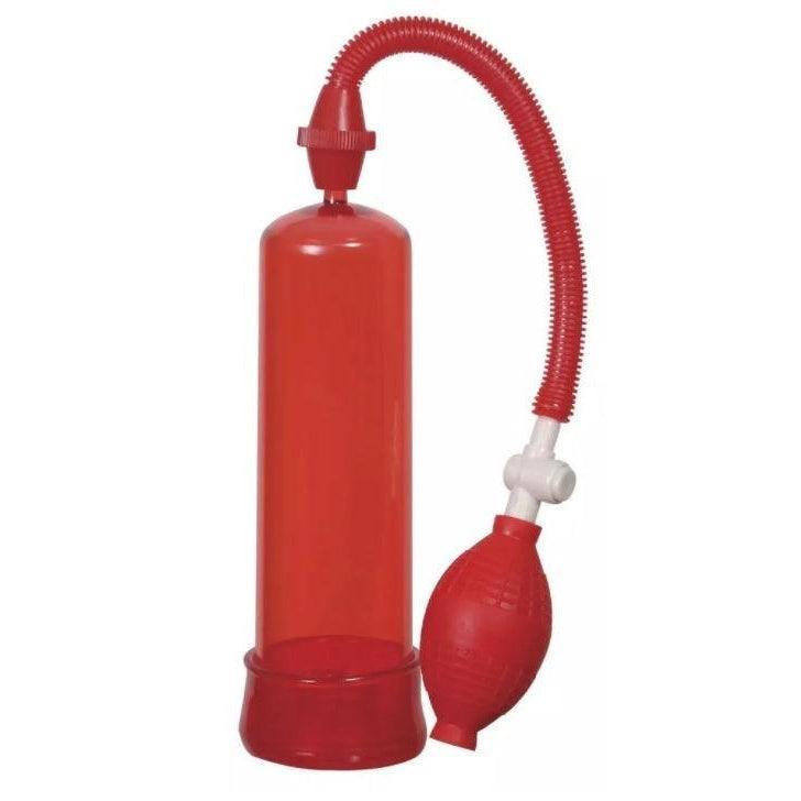 Me You Us Pumped Up Fire Penis Pump Red