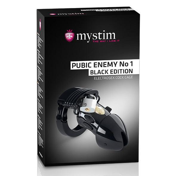 Mystim - Pubic Enemy No 1 Cock Cage Black Edition