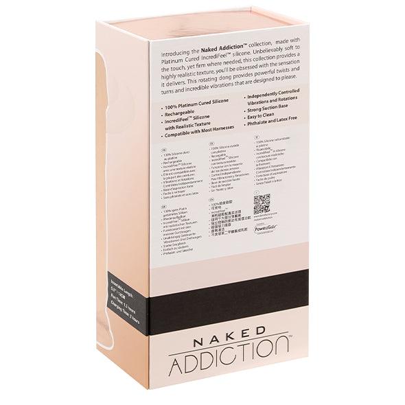 Naked Addiction - Rotating & Vibrating Dong 8 Inch Vanilla