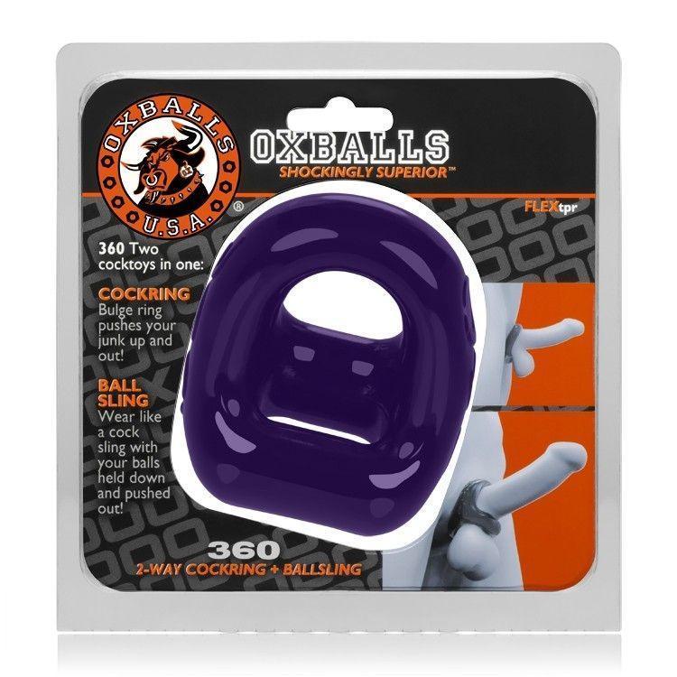 Oxballs 360 Cockring and Ballsling Aubergine