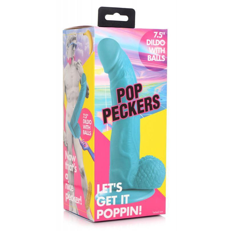 Poppin Dildo 19 cm - Blue