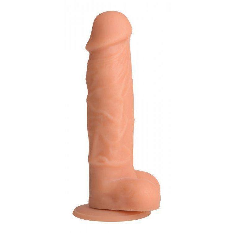 Power Pecker 7 Silicone Dildo with Balls - Flesh