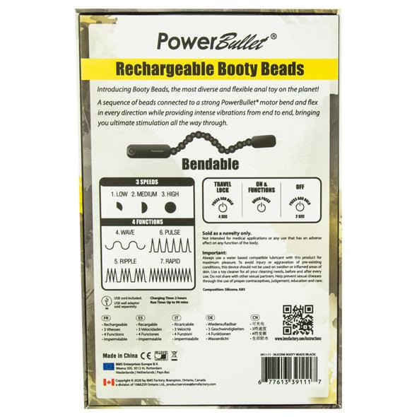 PowerBullet - Rechargeable Booty Beads Black