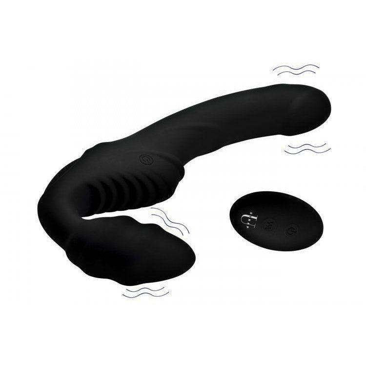 Pro Rider 9X Vibrating Silicone Strapless Strap-On with Remote Control