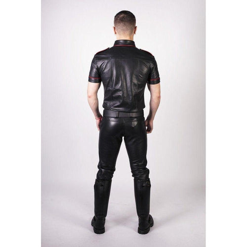 Prowler RED Leather Jeans Black 29in