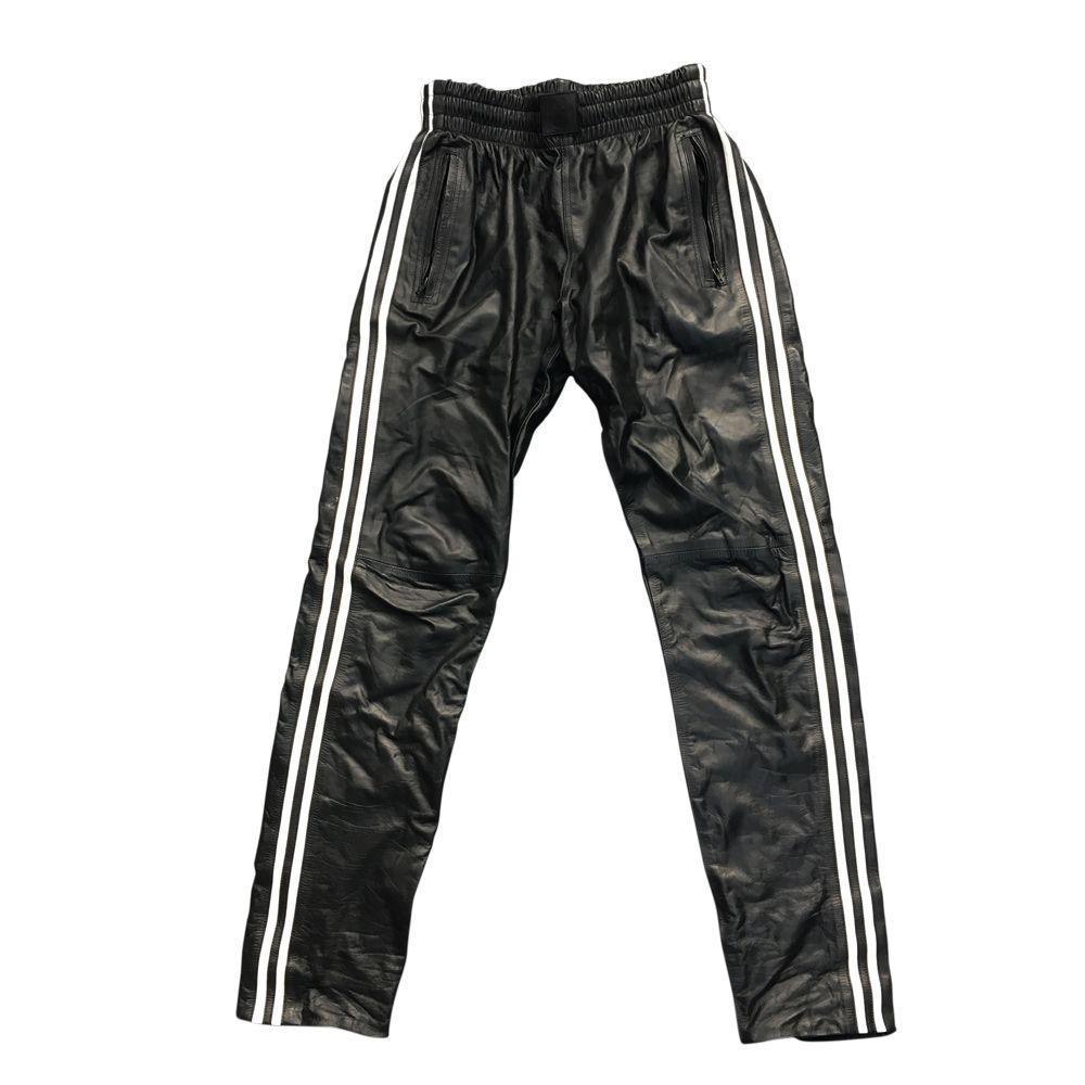 Prowler RED Leather Joggers Black/White XL