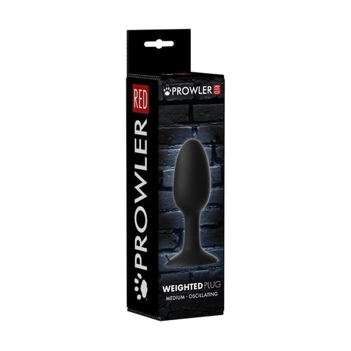 Prowler RED Medium Weighted Butt Plug Black