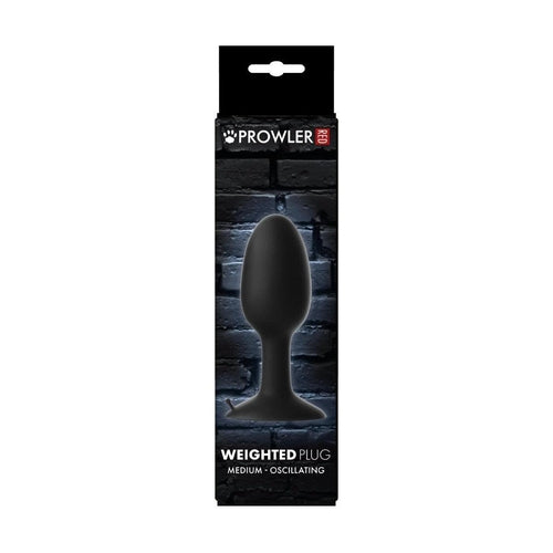 Prowler RED Medium Weighted Butt Plug Black