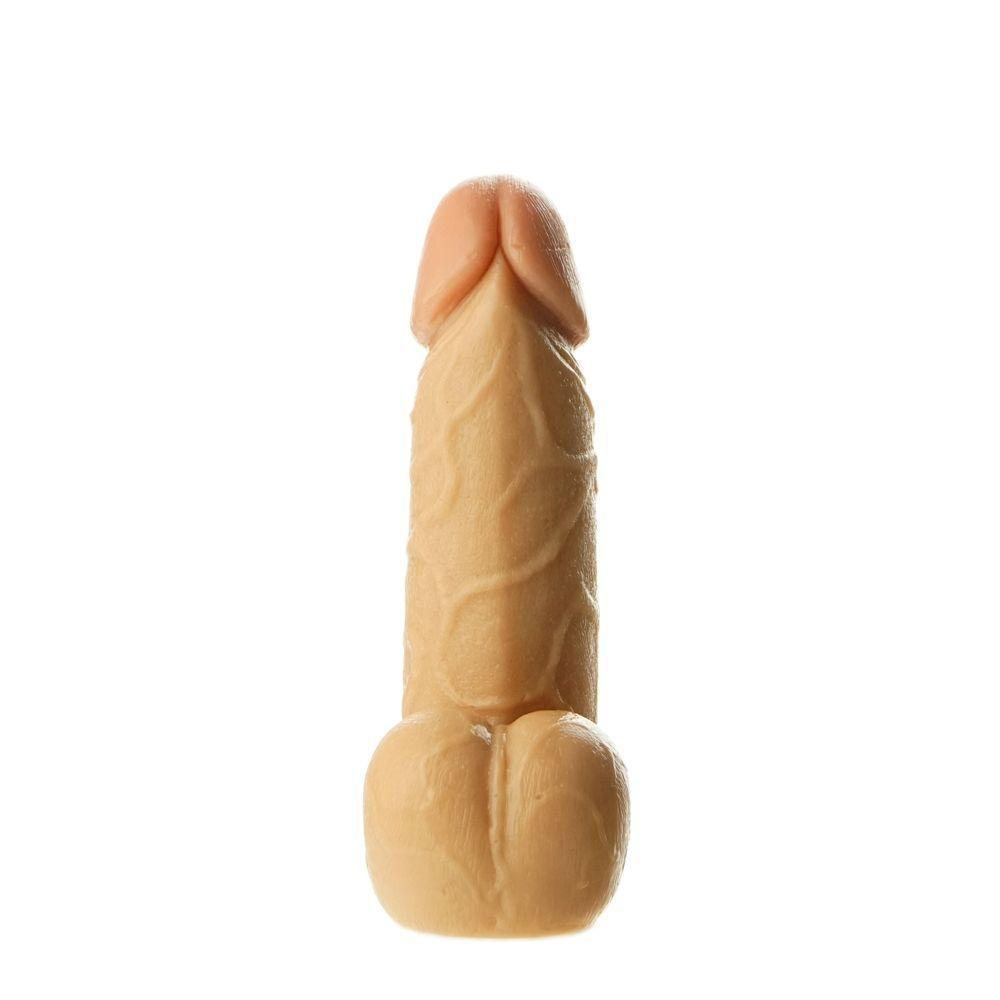 Prowler RED Realistic Dildo With Suction Base Dong and Balls Flesh 7in