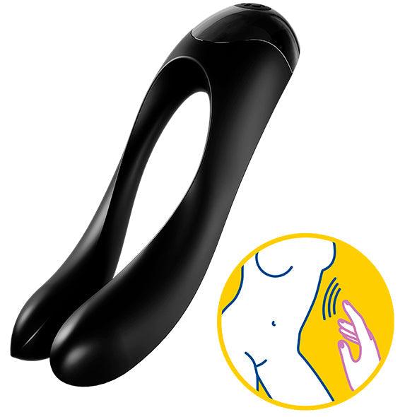 Satisfyer - Candy Cane Finger Vibrator Black