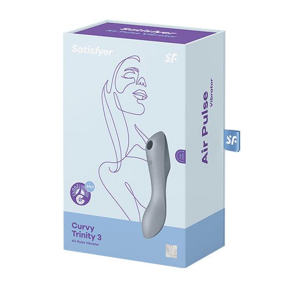 Satisfyer - Curvy Trinity 3 Insertable Air Pulse Vibrator Blue Grey