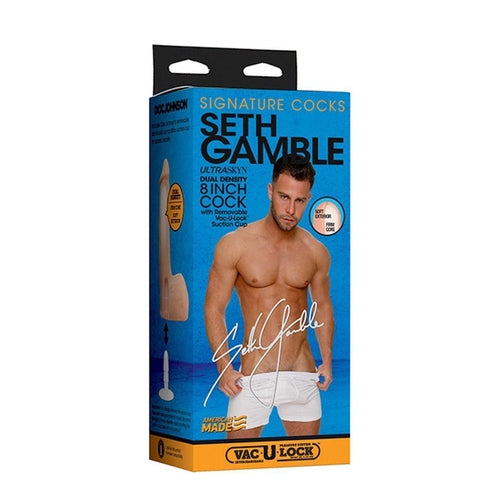 Signature Cocks - Seth Gamble 8 Inch ULTRASKYN Cock with Removable Vac-U-Lock Suction Cup