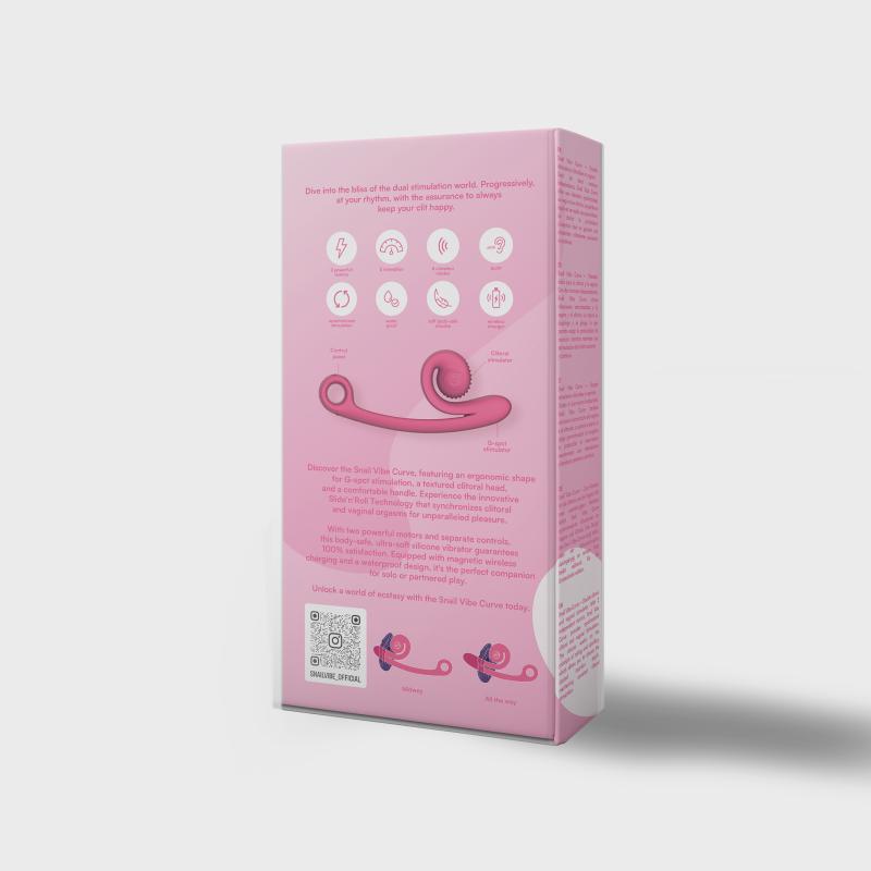 Snail Vibe Curve Duo Vibrator - Pink