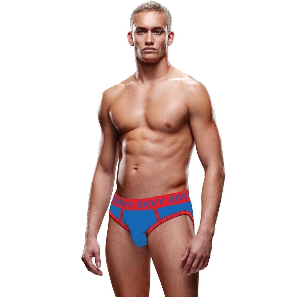 SOLID ENVY JOCK - BLUE/RED - L/XL