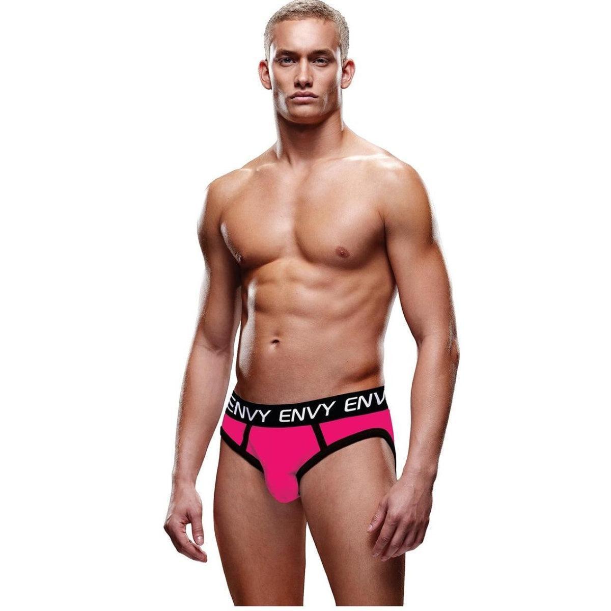 SOLID ENVY JOCK - PINK/BLACK - L/XL