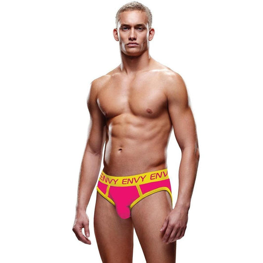 SOLID ENVY JOCK - PINK/YELLOW - S/M