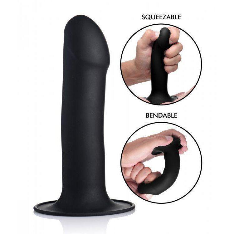 Squeezable Phallic Dildo - Black