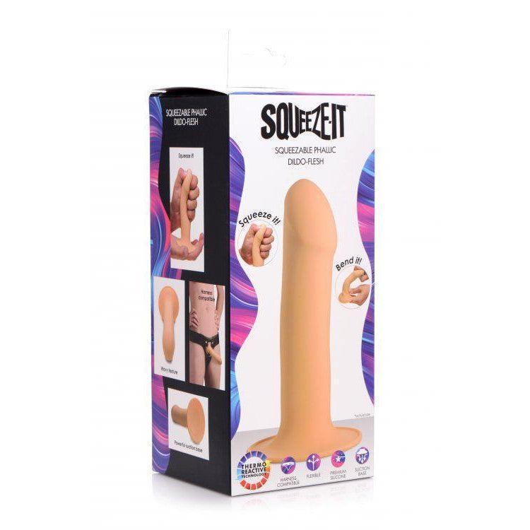 Squeezable Phallic Dildo - Light