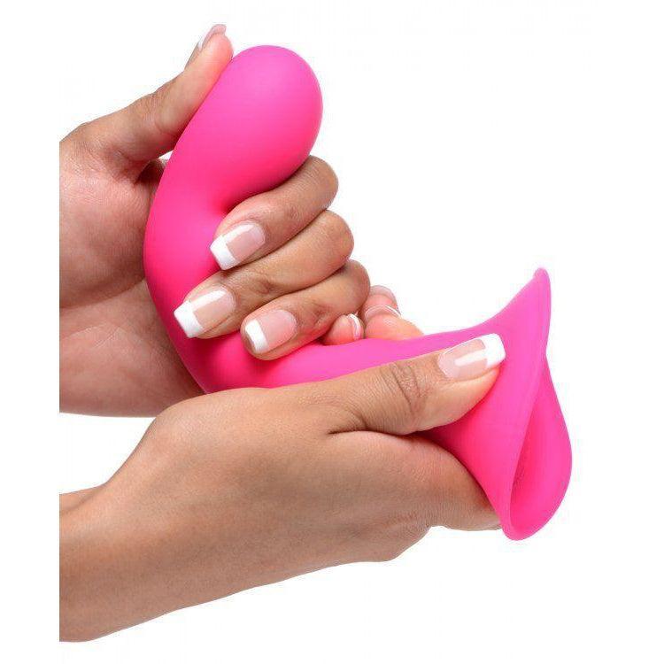 Squeezable Wavy Dildo - Pink