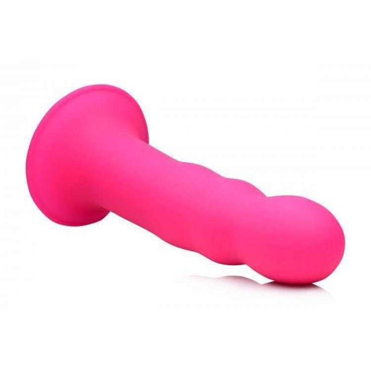 Squeezable Wavy Dildo - Pink