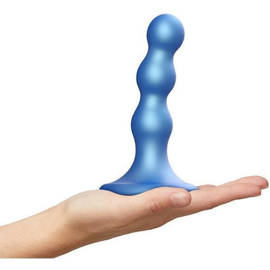 Strap-On-Me - Dildo Plug Balls Metallic Blue L