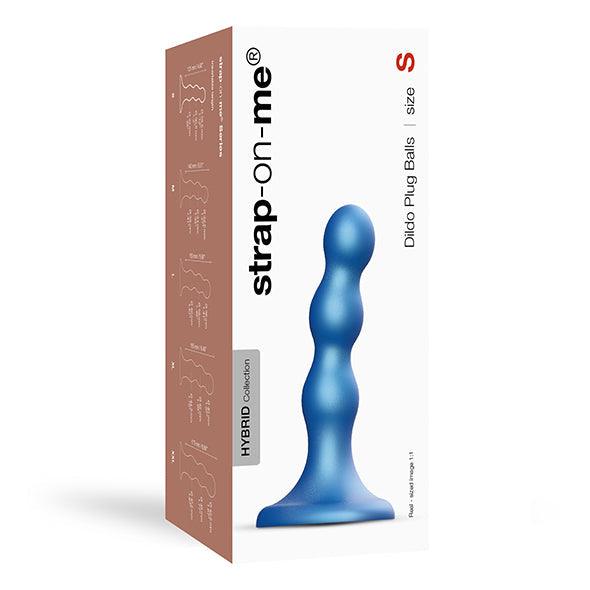 Strap-On-Me - Dildo Plug Balls Metallic Blue S