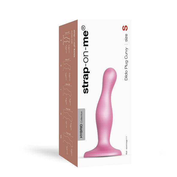 Strap-On-Me - Dildo Plug Curvy Metallic Sugar Pink S