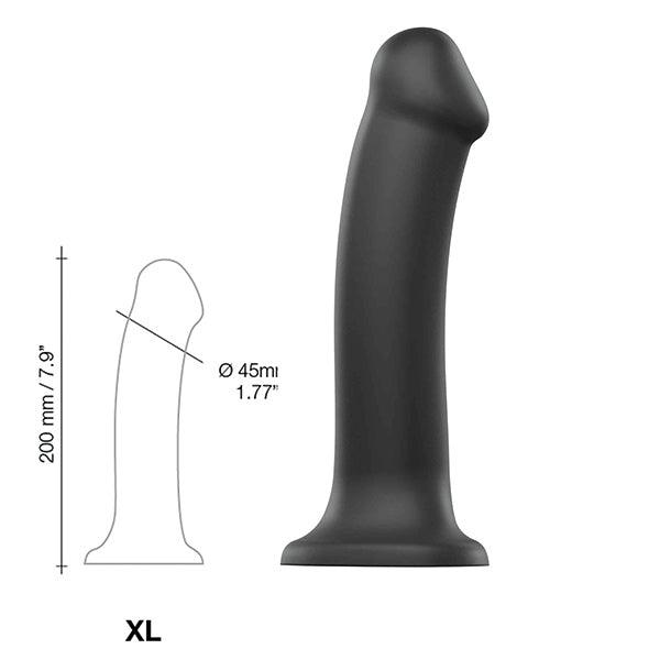 Strap-On-Me - Semi-Realistic Dual Density Bendable Dildo Black XL