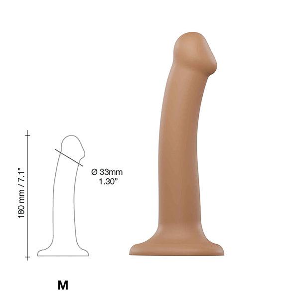 Strap-On-Me - Semi-Realistic Dual Density Bendable Dildo Caramel M