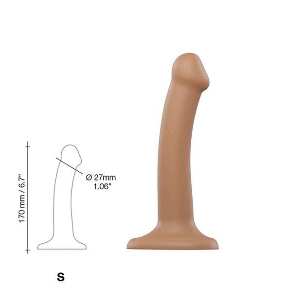 Strap-On-Me - Semi-Realistic Dual Density Bendable Dildo Caramel S