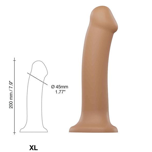 Strap-On-Me - Semi-Realistic Dual Density Bendable Dildo Caramel XL