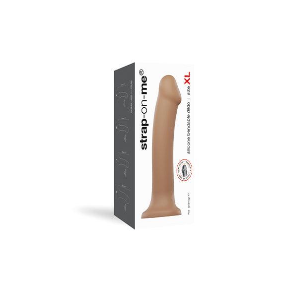 Strap-On-Me - Semi-Realistic Dual Density Bendable Dildo Caramel XL