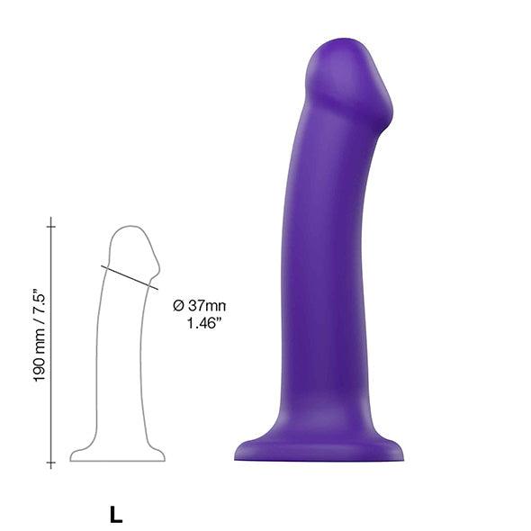 Strap-On-Me - Semi-Realistic Dual Density Bendable Dildo Purple L