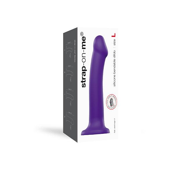 Strap-On-Me - Semi-Realistic Dual Density Bendable Dildo Purple L