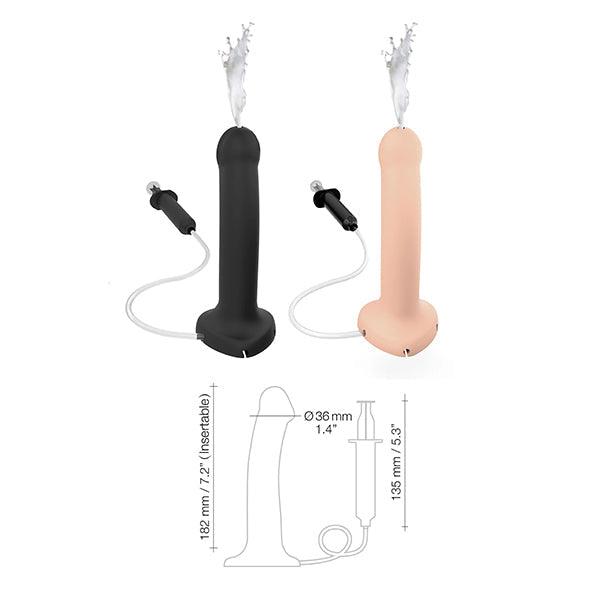 Strap-On-Me - Semi-Realistic Squirting Dildo Cum Black L