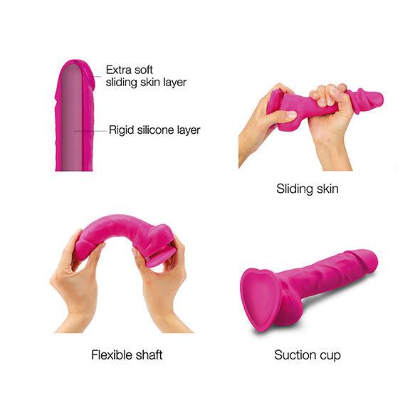 Strap-On-Me - Sliding Skin Realistic Dildo Fuchsia L