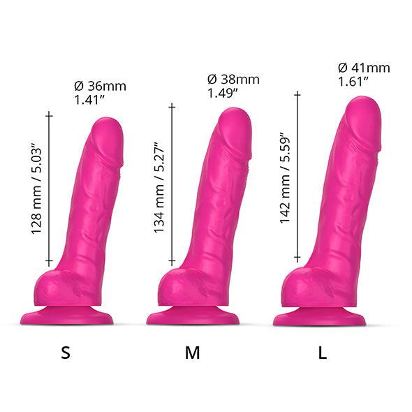 Strap-On-Me - Sliding Skin Realistic Dildo Fuchsia L