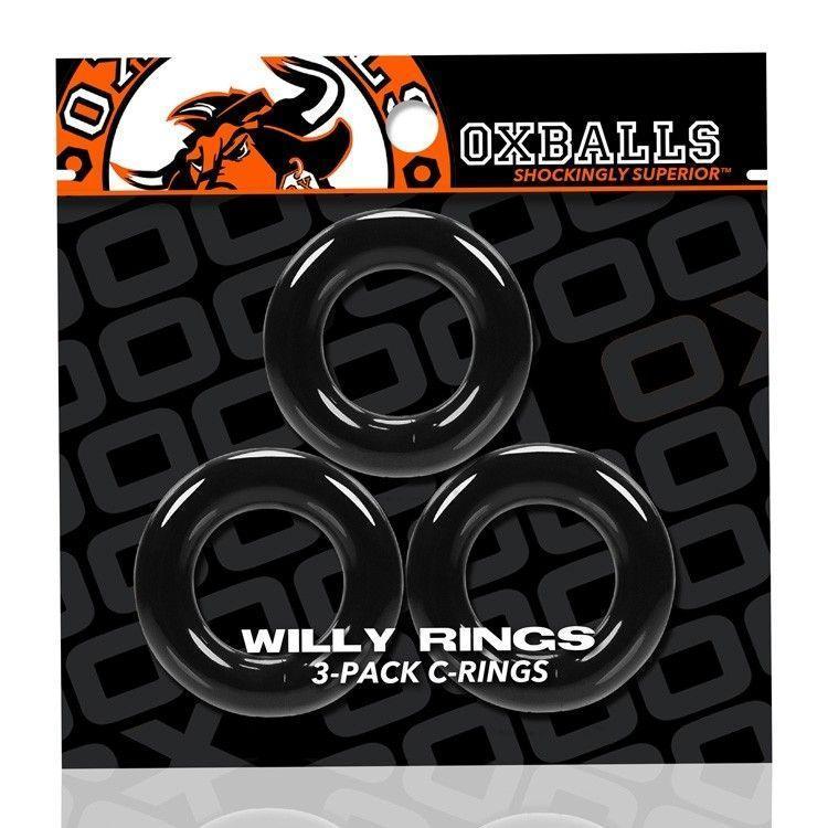 WILLY RINGS 3-pack cockrings black