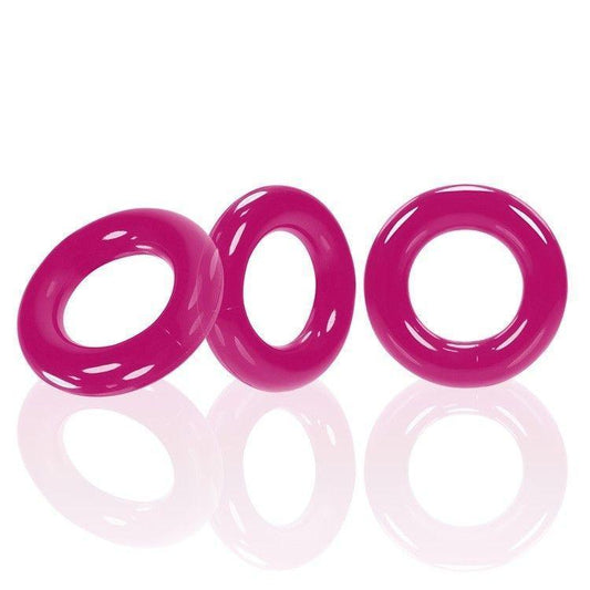 WILLY RINGS 3-pack cockrings hot pink