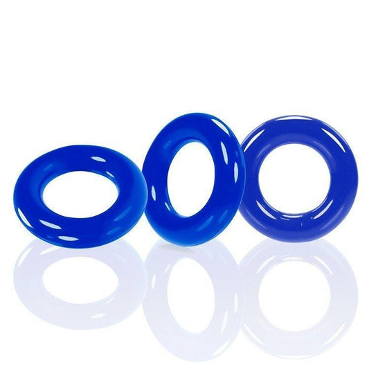 WILLY RINGS 3-pack cockrings police blue