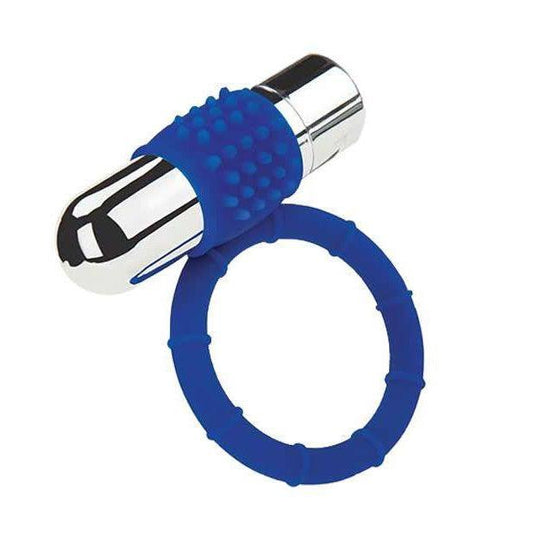 Zolo POWERED BULLET COCK RING Blue